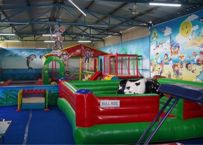 Bull ride activity at Choice Resort Bhopal