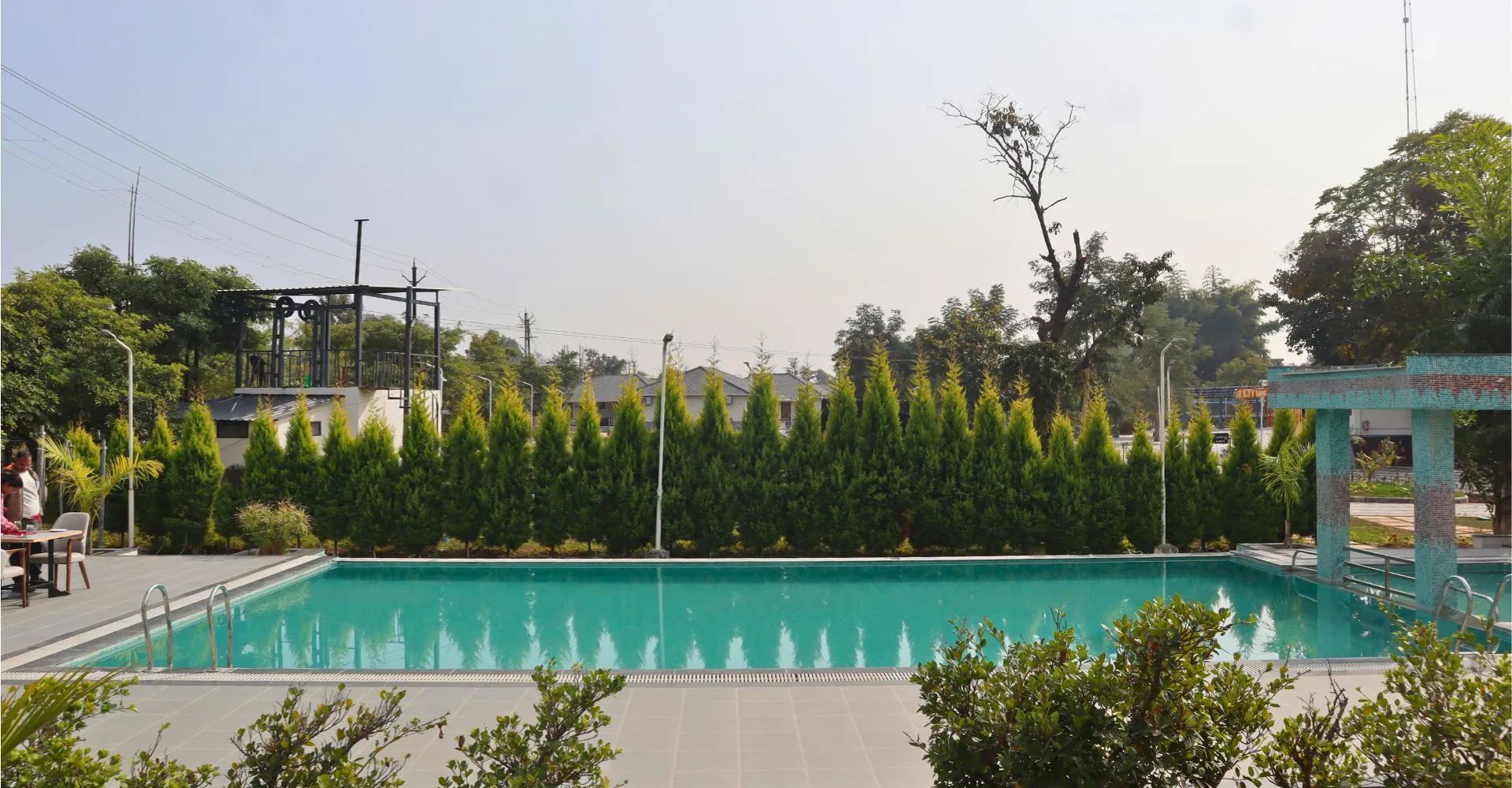 luxury resort with swimming pool in bhopal