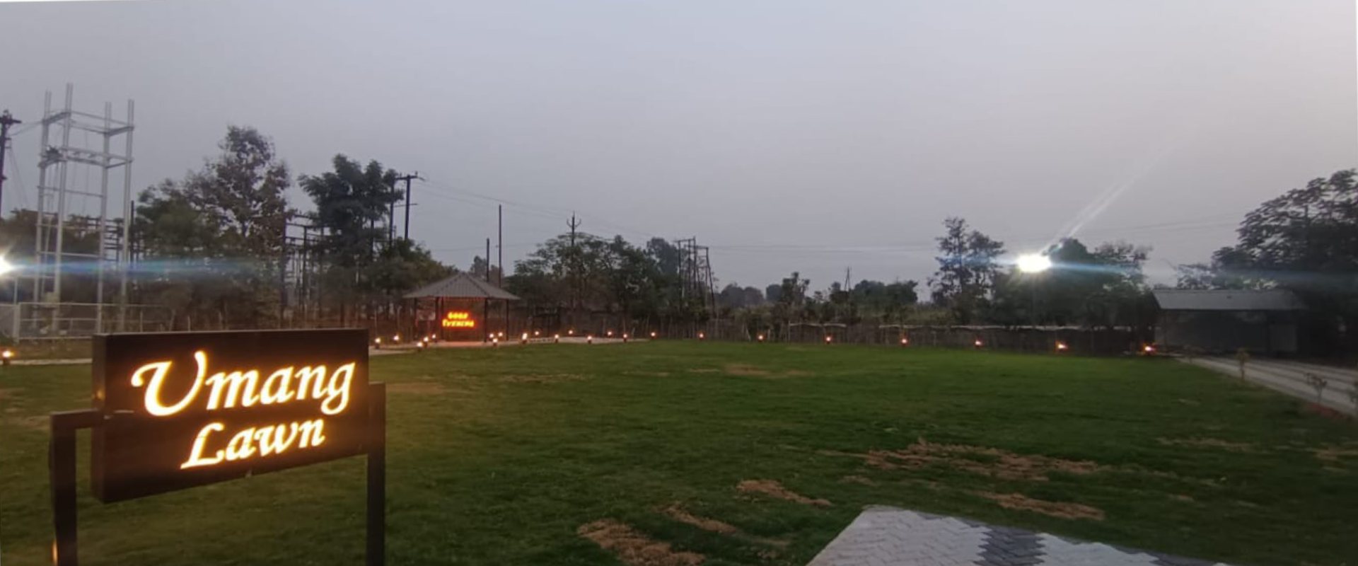 Umang Lawn at Choice Resort Bhopal set up for social and corporate events